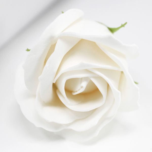 Ambachtelijke Zeep Bloem - Medium Roos - Wit