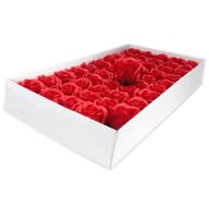 Ambachtelijke Zeep Bloem - Medium Roos - Donker Rood