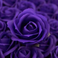 Bulk Craft Soap Flowers - Med Rose - Violet supplier