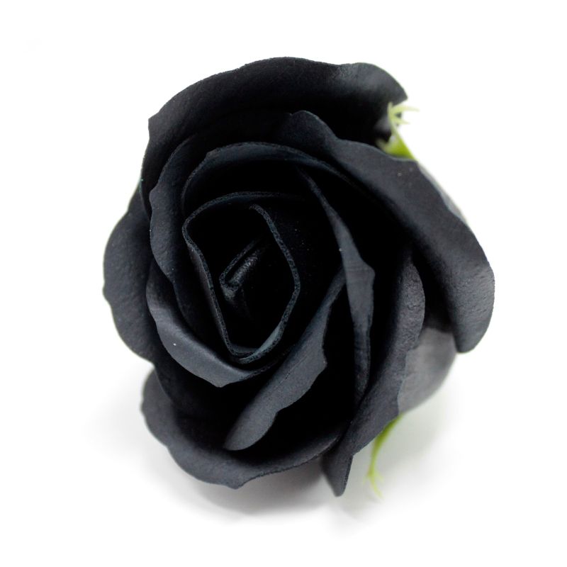 Ambachtelijke Zeep Bloem - Medium Roos - Zwart