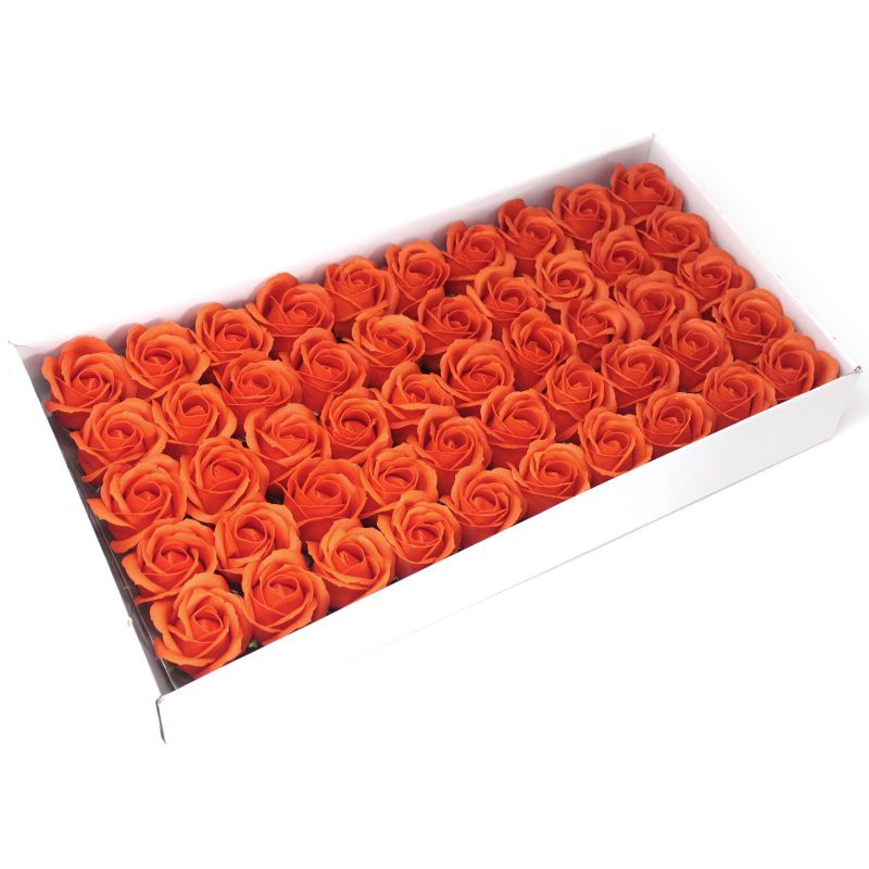 Ambachtelijke Zeep Bloem - Medium Roos - Donker Oranje