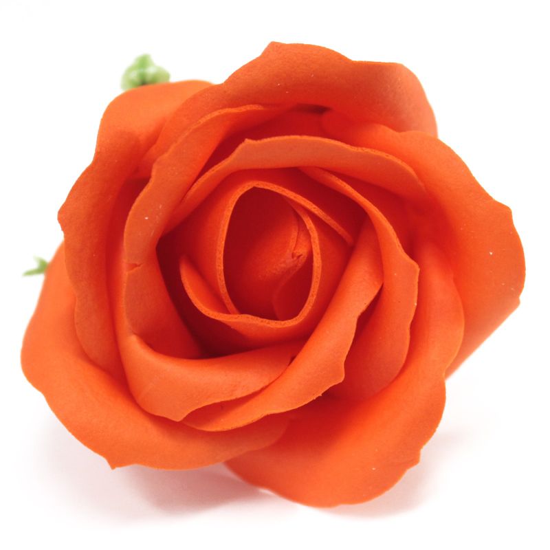 Ambachtelijke Zeep Bloem - Medium Roos - Donker Oranje