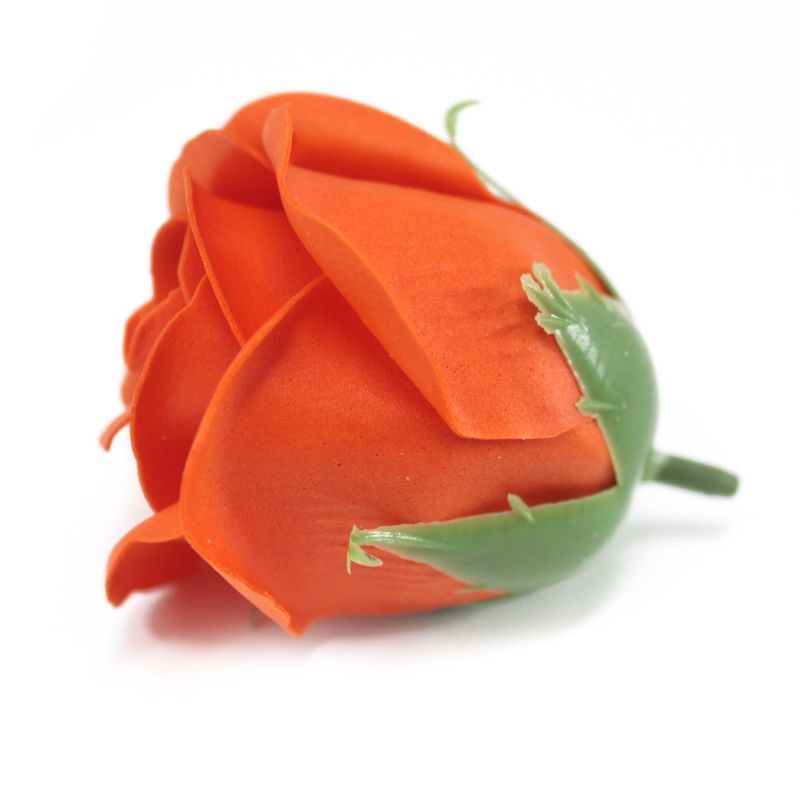 Ambachtelijke Zeep Bloem - Medium Roos - Donker Oranje