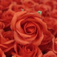 Ambachtelijke Zeep Bloem - Medium Roos - Donker Oranje
