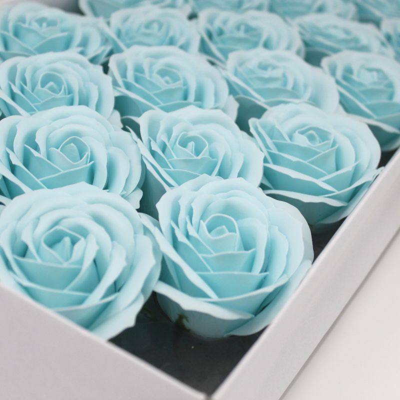 Ambachtelijke Zeep Bloem- Large Roos - Baby Blauw