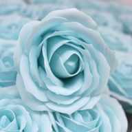 Ambachtelijke Zeep Bloem- Large Roos - Baby Blauw