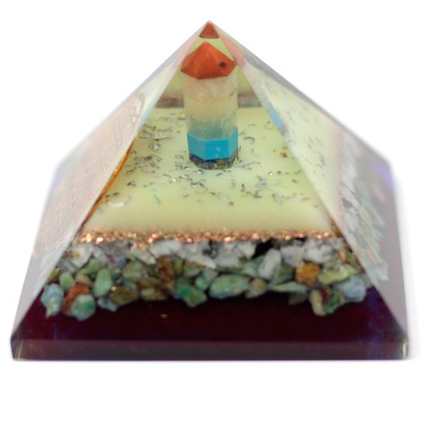 Orgonite Piramide - Large - 70mm - Levensbloem Symbool