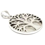 Zilveren Hanger - Levensboom - 30mm - Parelmoer