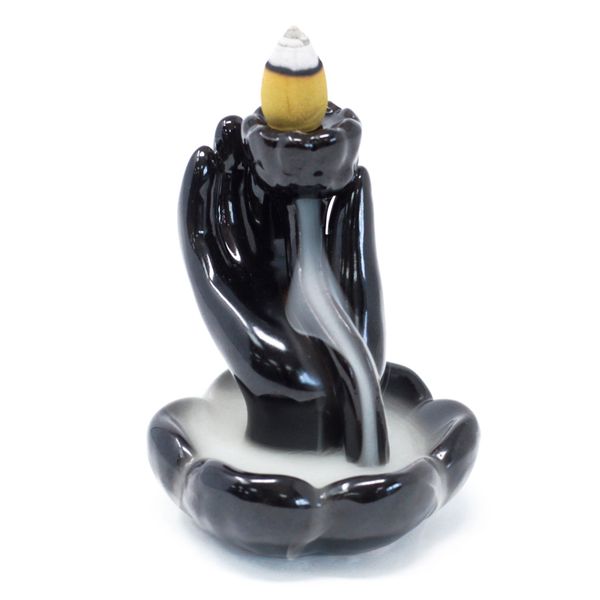 Back Flow Wierook Brander - Hand & Lotusbloem