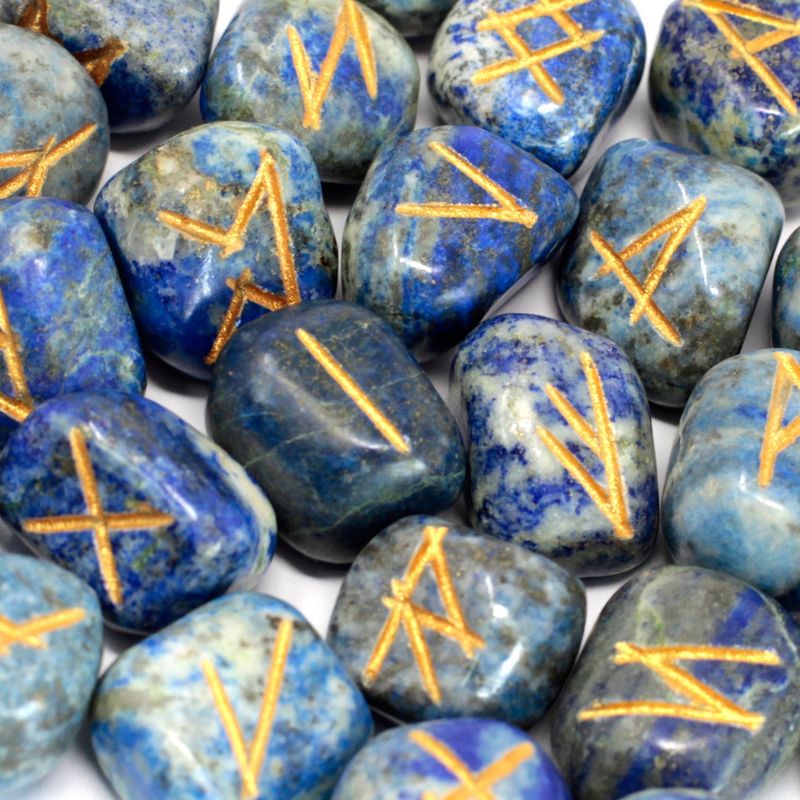 Indiase Runenstenen in Etui - Lapis