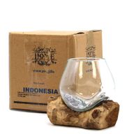 Gesmolten Glas op Houten Stronk - Kleine Kom