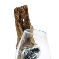Gesmolten Glas op Houten Stronk - Hangende Kom