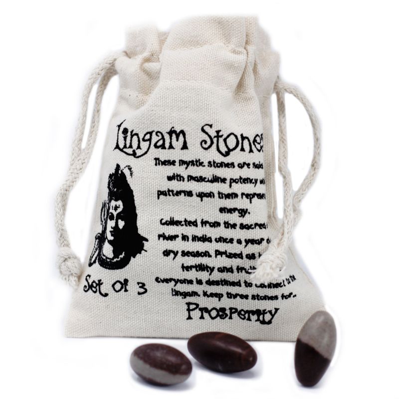Een inch Lingam - 3 stenen