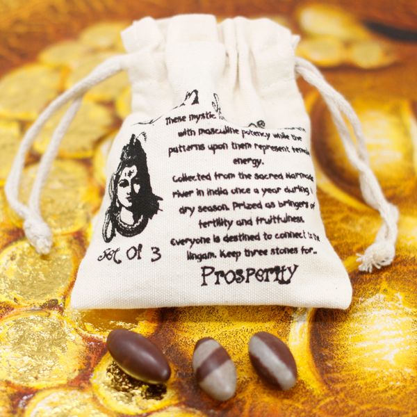 Een inch Lingam - 3 stenen