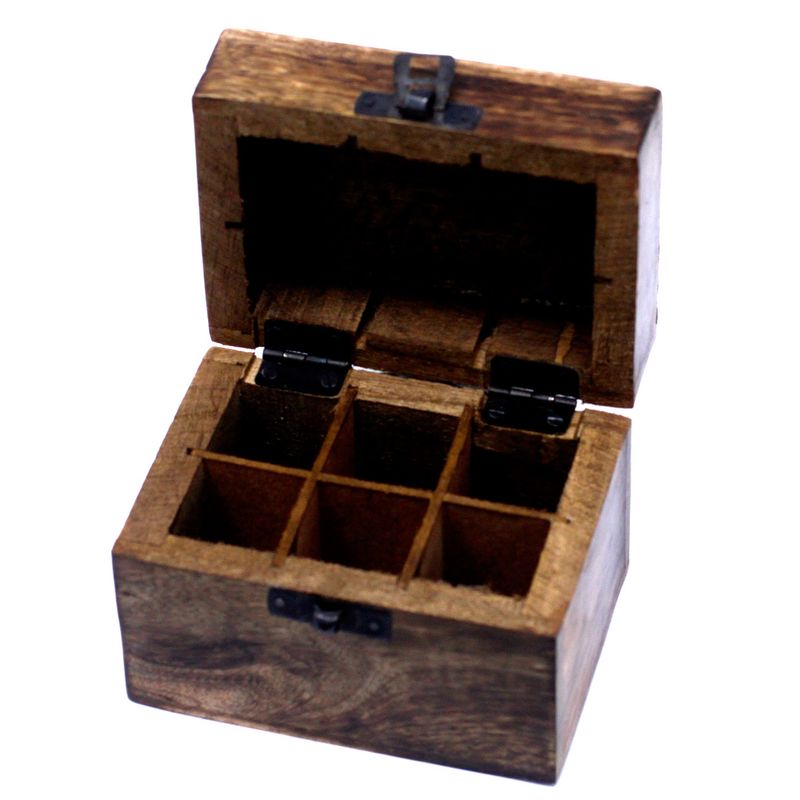 Aromathrapie Box - Mangohout - Bloem motief (6 flesjes)
