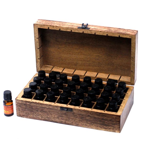Aromathrapie Box - Mangohout - Bloem motief (32 flesjes)