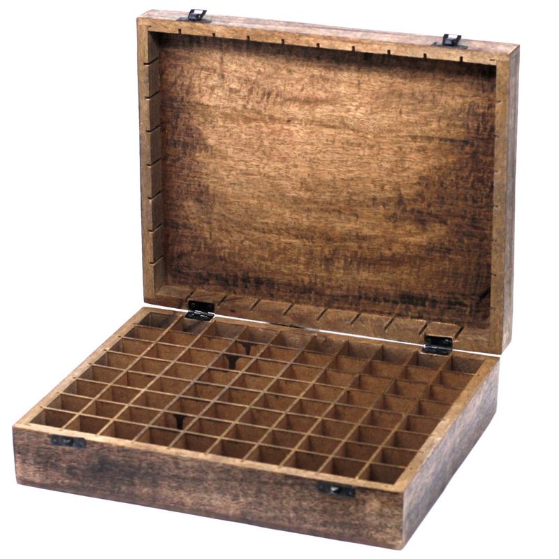 Aromathrapie Box - Mangohout - Bloem motief (80) flesjes