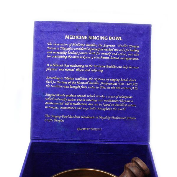 Boeddha Medicijn Klangschaal Set 10cm (min 500gr)