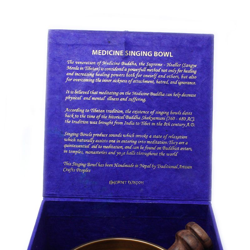 Boeddha Medicijn Klangschaal Set 10cm (min 500gr)