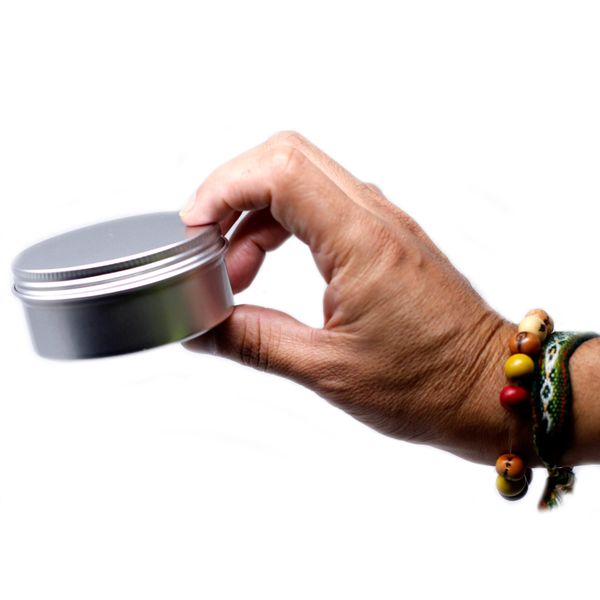 Aluminium Blikje met Schroefdeksel - 70x35mm - Inhoud 100ml