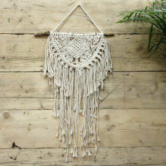 Macramé Wandkleed - Huis en Hart