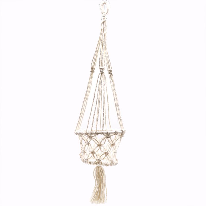 Macramé Plantpot Houder - Single - Kleine Pot