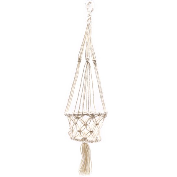 Macramé Plantpot Houder - Single - Kleine Pot