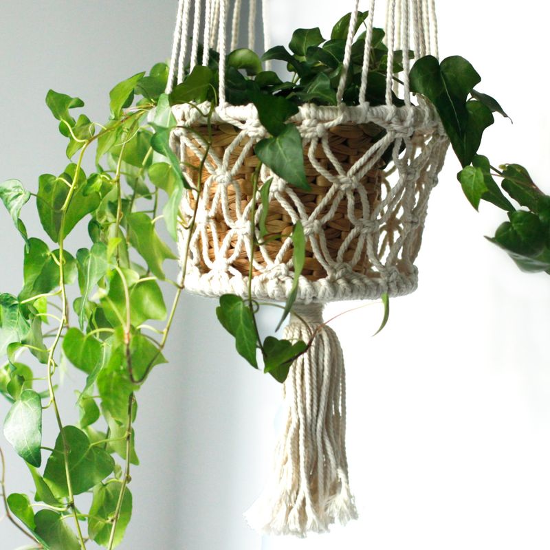 Macramé Plantpot Houder - Dubbel