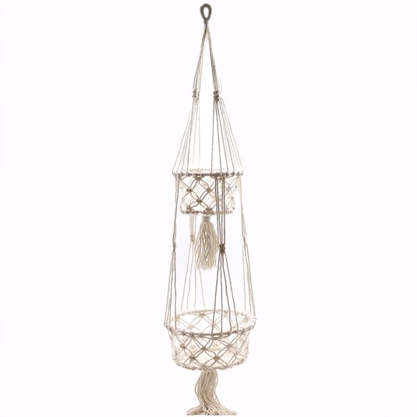 Macramé Plantpot Houder - Dubbel