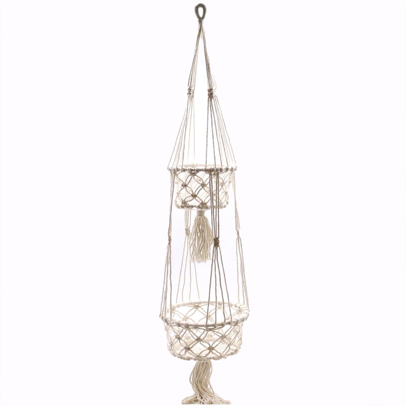 Macramé Plantpot Houder - Dubbel