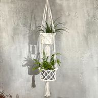 Macramé Plantpot Houder - Dubbel