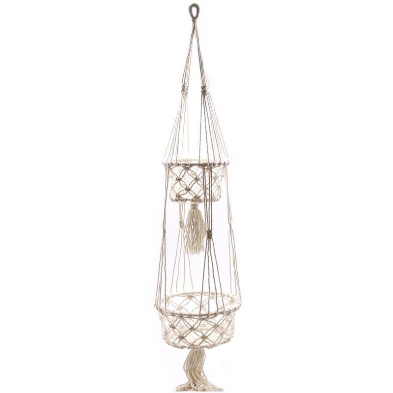 Macramé Plantpot Houder - Dubbel