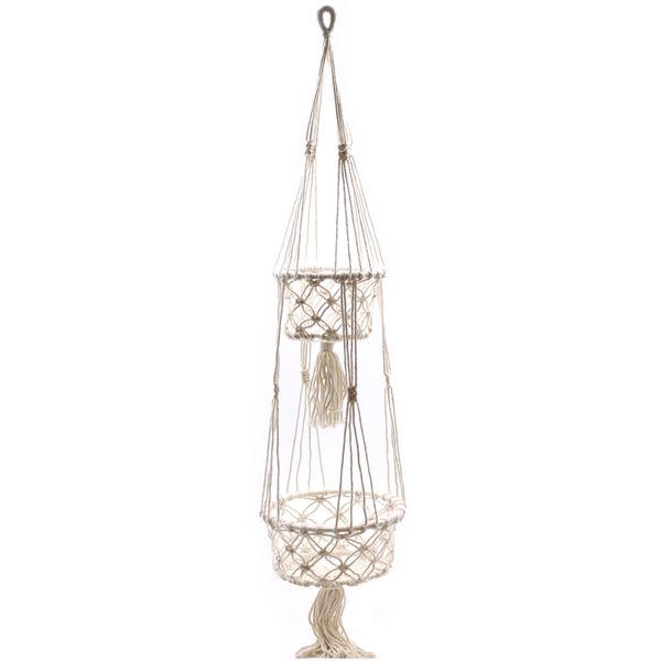 Macramé Plantpot Houder - Dubbel