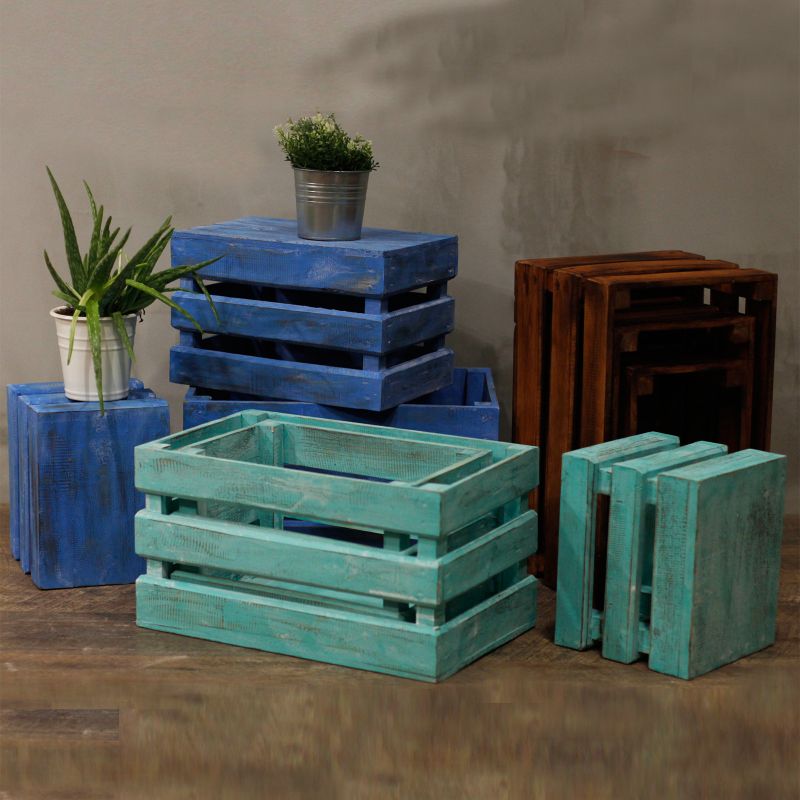 Set bestaande uit 3 Fruitkistjes - Groen