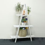 Houten Display Ladderstandaard "A" Frame- In Klapbaar - Whitewash