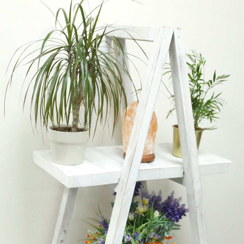 Houten Display Ladderstandaard "A" Frame- In Klapbaar - Whitewash