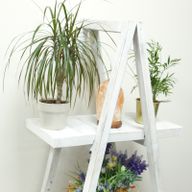 Houten Display Ladderstandaard "A" Frame- In Klapbaar - Whitewash