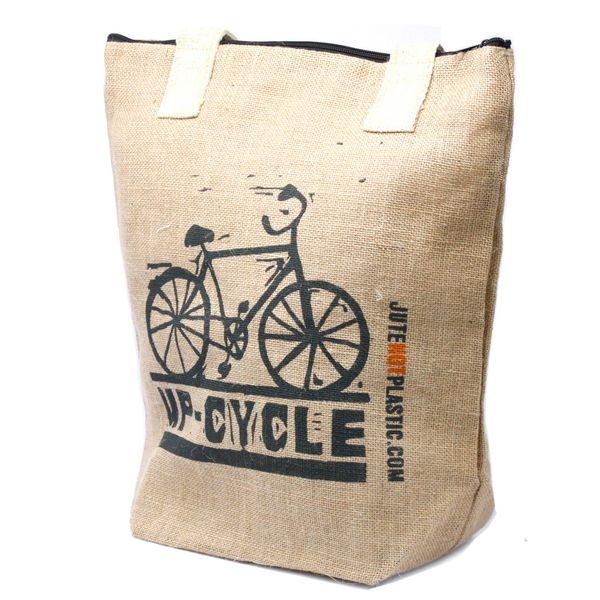 Milieuvriendelijk Jute Tas - Up Cycle - (4x Mixed Ontwerp)
