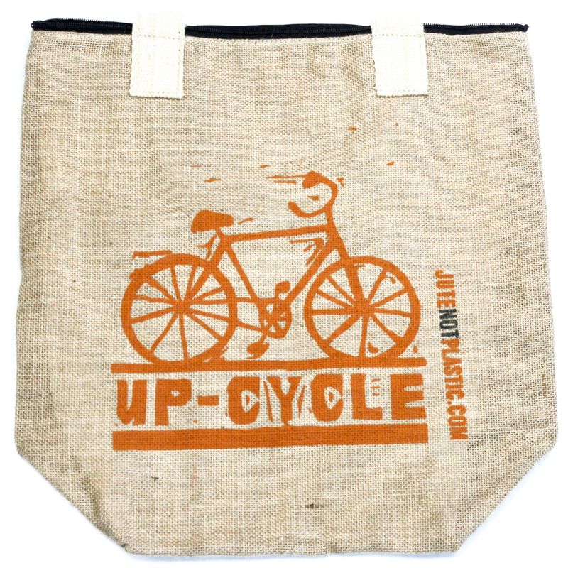 Milieuvriendelijk Jute Tas - Up Cycle - (4x Mixed Ontwerp)