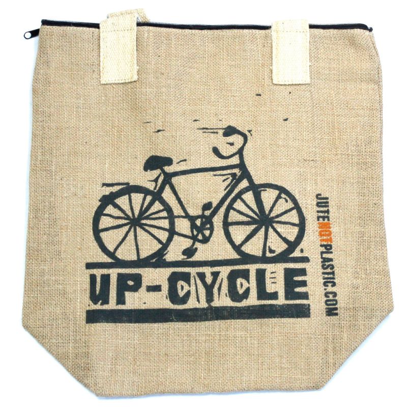 Milieuvriendelijk Jute Tas - Up Cycle - (4x Mixed Ontwerp)