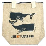 Jute Tas - Two Whales - (4x Mixed Ontwerp