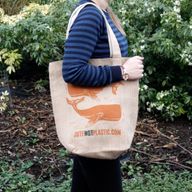 Jute Tas - Two Whales - (4x Mixed Ontwerp