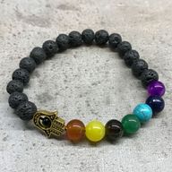 Lavasteen Armband - Hamsa Chakra