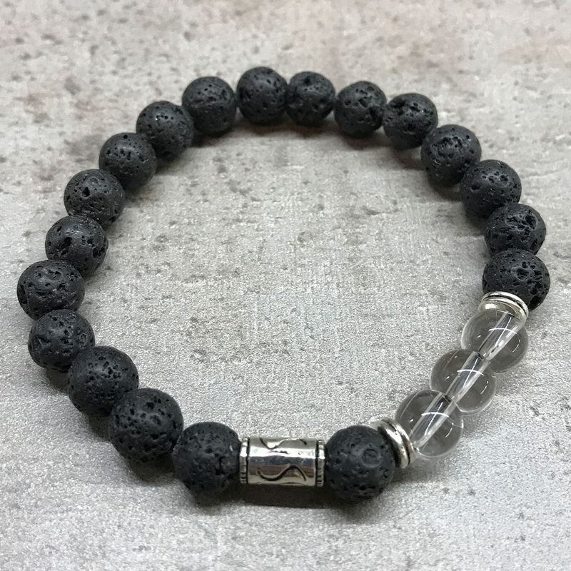 Lavasteen Armband - Boeddha Chakra