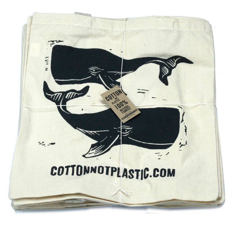 Katoenen Tas - Large - Walvis - 38cm x 42cm