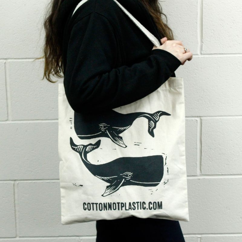 Katoenen Tas - Large - Walvis - 38cm x 42cm