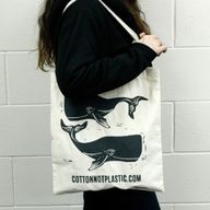Katoenen Tas - Large - Walvis - 38cm x 42cm