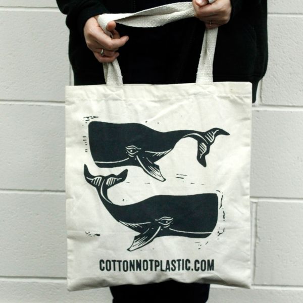 Katoenen Tas - Large - Walvis - 38cm x 42cm