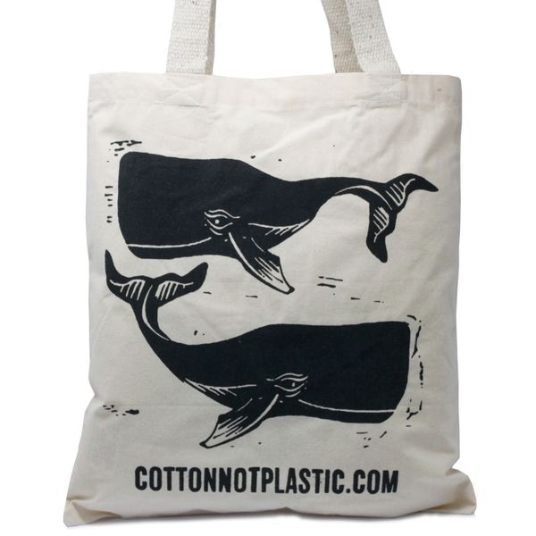 Katoenen Tas - Large - Walvis - 38cm x 42cm