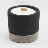 Kaars In Betonnen Pot - Zwart - Brandewijn boter
